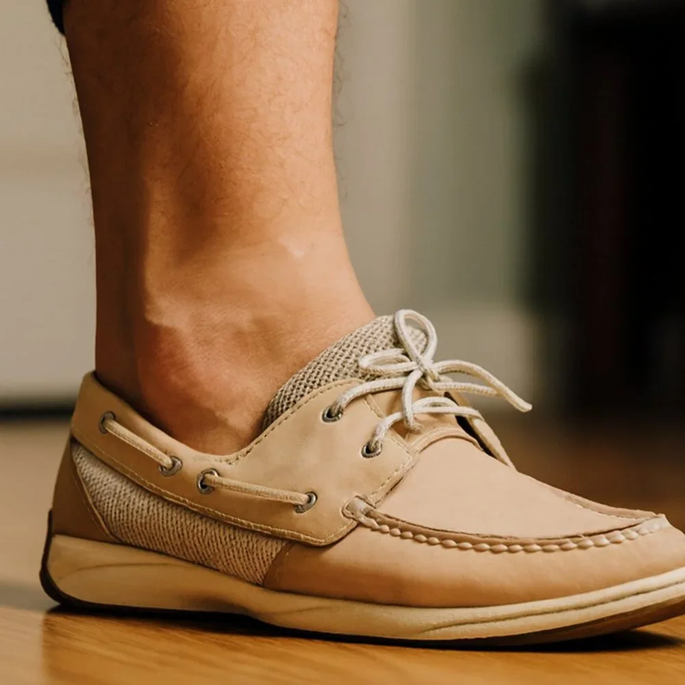 Sperry Top-Sider‎ Light Brown Leather Lace-Up Men Casual Boat Shoes 11M-9774829
